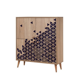 Hanah Home Multilux-123 Armario Multiusos Roble Sonoma